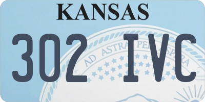 KS license plate 302IVC