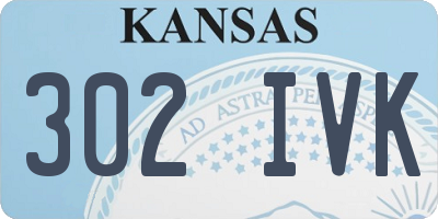 KS license plate 302IVK