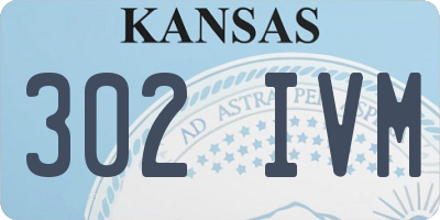 KS license plate 302IVM