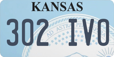 KS license plate 302IVO