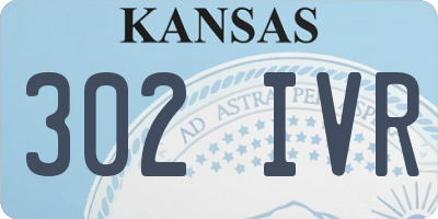 KS license plate 302IVR