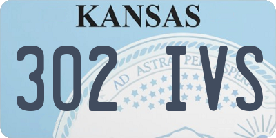 KS license plate 302IVS