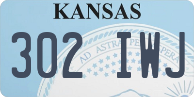 KS license plate 302IWJ