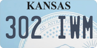 KS license plate 302IWM