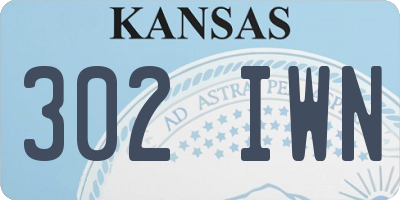KS license plate 302IWN
