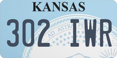 KS license plate 302IWR