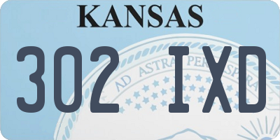 KS license plate 302IXD