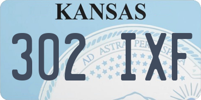 KS license plate 302IXF