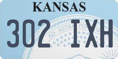 KS license plate 302IXH