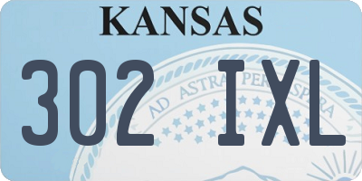 KS license plate 302IXL
