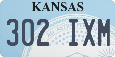 KS license plate 302IXM