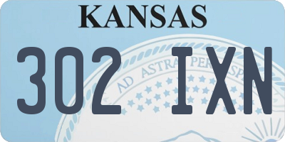 KS license plate 302IXN