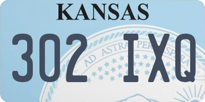 KS license plate 302IXQ