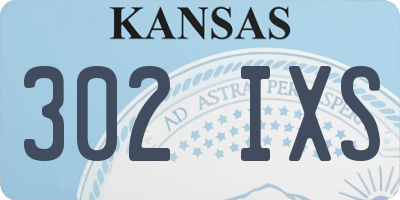 KS license plate 302IXS