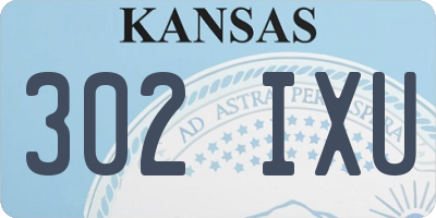 KS license plate 302IXU