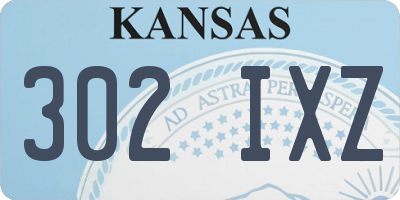 KS license plate 302IXZ
