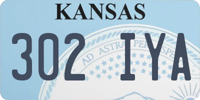 KS license plate 302IYA