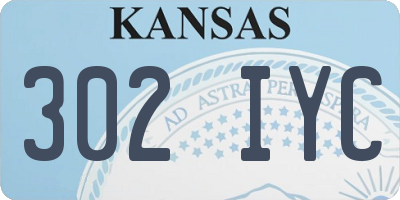 KS license plate 302IYC