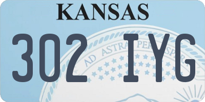 KS license plate 302IYG