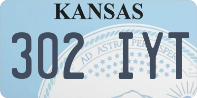 KS license plate 302IYT