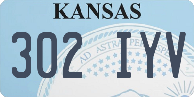 KS license plate 302IYV