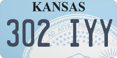 KS license plate 302IYY