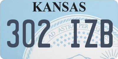 KS license plate 302IZB