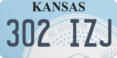 KS license plate 302IZJ