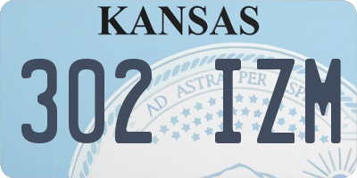 KS license plate 302IZM