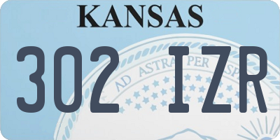 KS license plate 302IZR