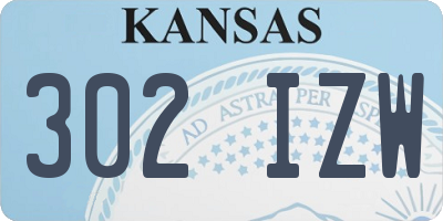 KS license plate 302IZW