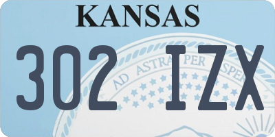 KS license plate 302IZX
