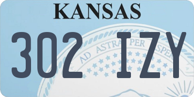 KS license plate 302IZY