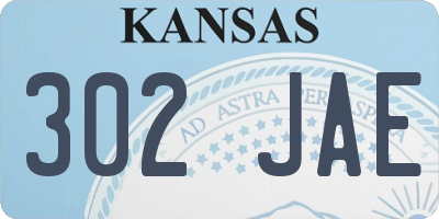 KS license plate 302JAE