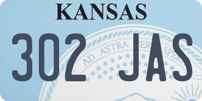 KS license plate 302JAS