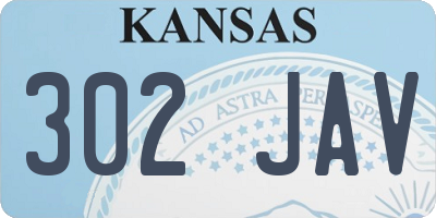 KS license plate 302JAV
