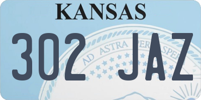 KS license plate 302JAZ