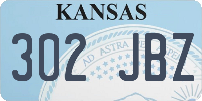 KS license plate 302JBZ