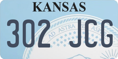 KS license plate 302JCG