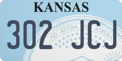 KS license plate 302JCJ