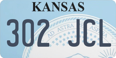 KS license plate 302JCL