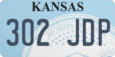 KS license plate 302JDP