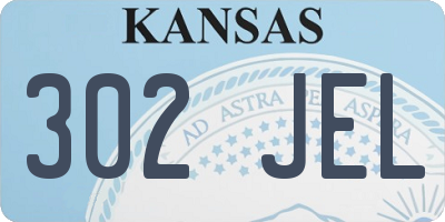 KS license plate 302JEL