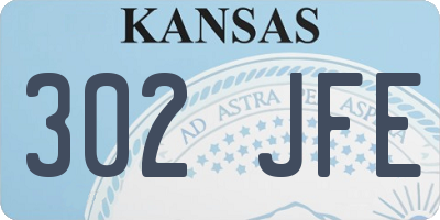 KS license plate 302JFE