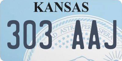 KS license plate 303AAJ