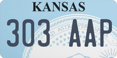 KS license plate 303AAP