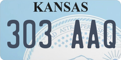 KS license plate 303AAQ