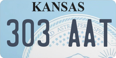 KS license plate 303AAT