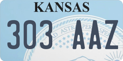 KS license plate 303AAZ