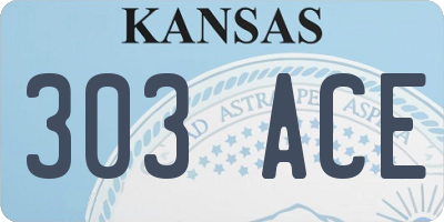 KS license plate 303ACE